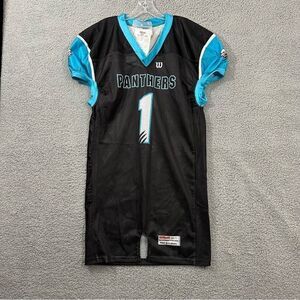 NEW Wilson Pro‎ Fusion Carolina Panthers Football Jersey Black Mens L